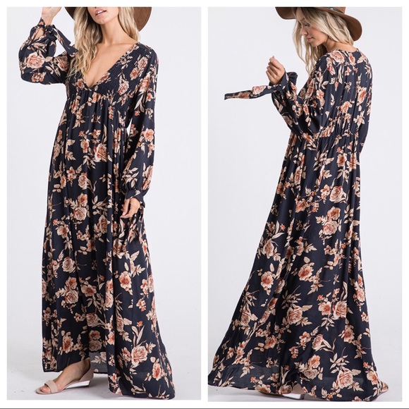 ✨LAST ONE ✨Boho Chic Floral Maxi Dress - Picture 5 of 6